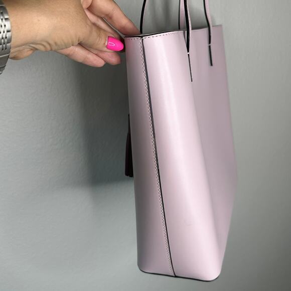 Kate Spade Wright Place Karla Tote 100% Leather Plum Dawn Rioja Large New - Picture 11 of 14